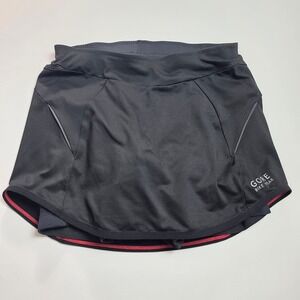 Gore Bike Wear Padded Cycling Skort Black Reflective Size 8